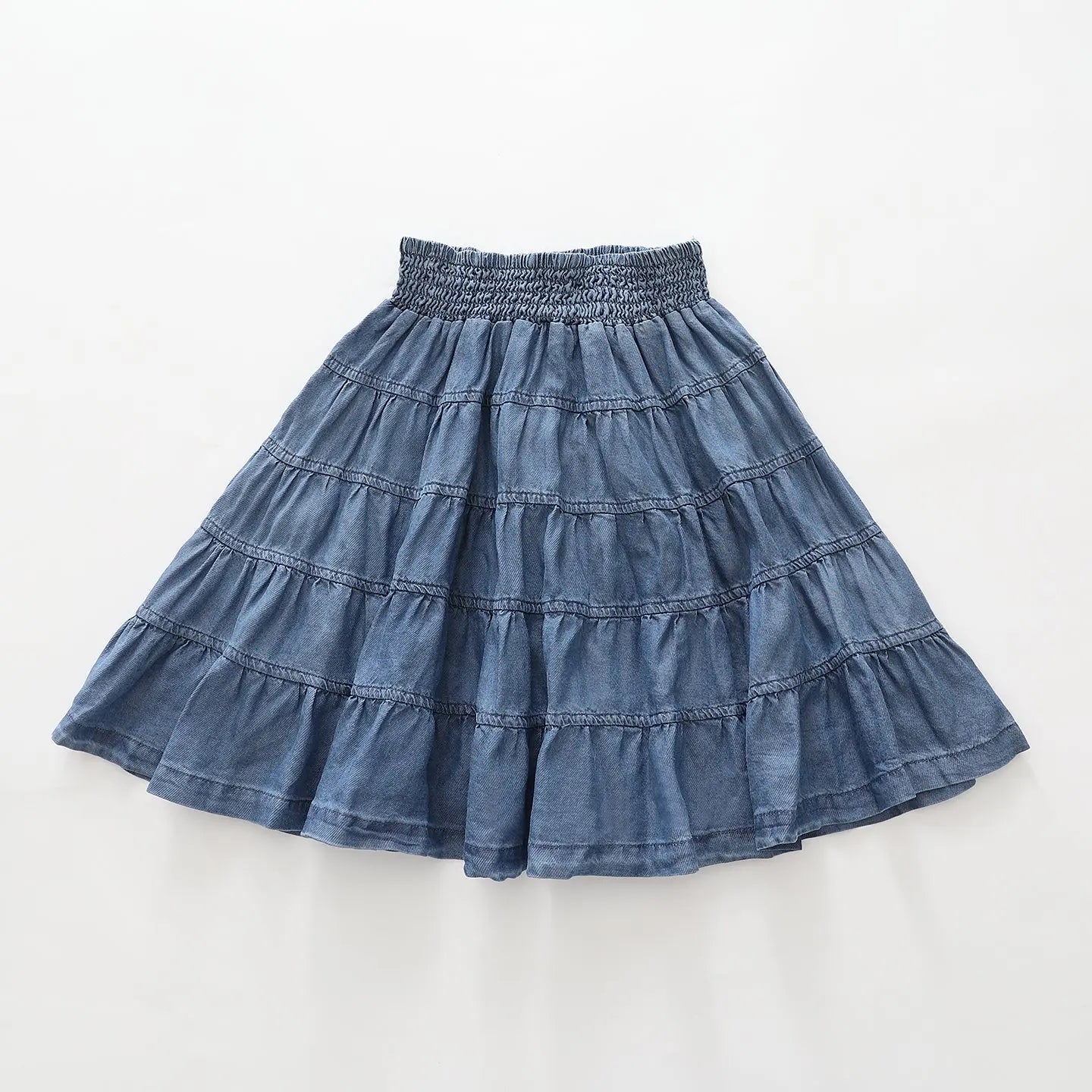Tiered Chambray Skirt Ollies Place