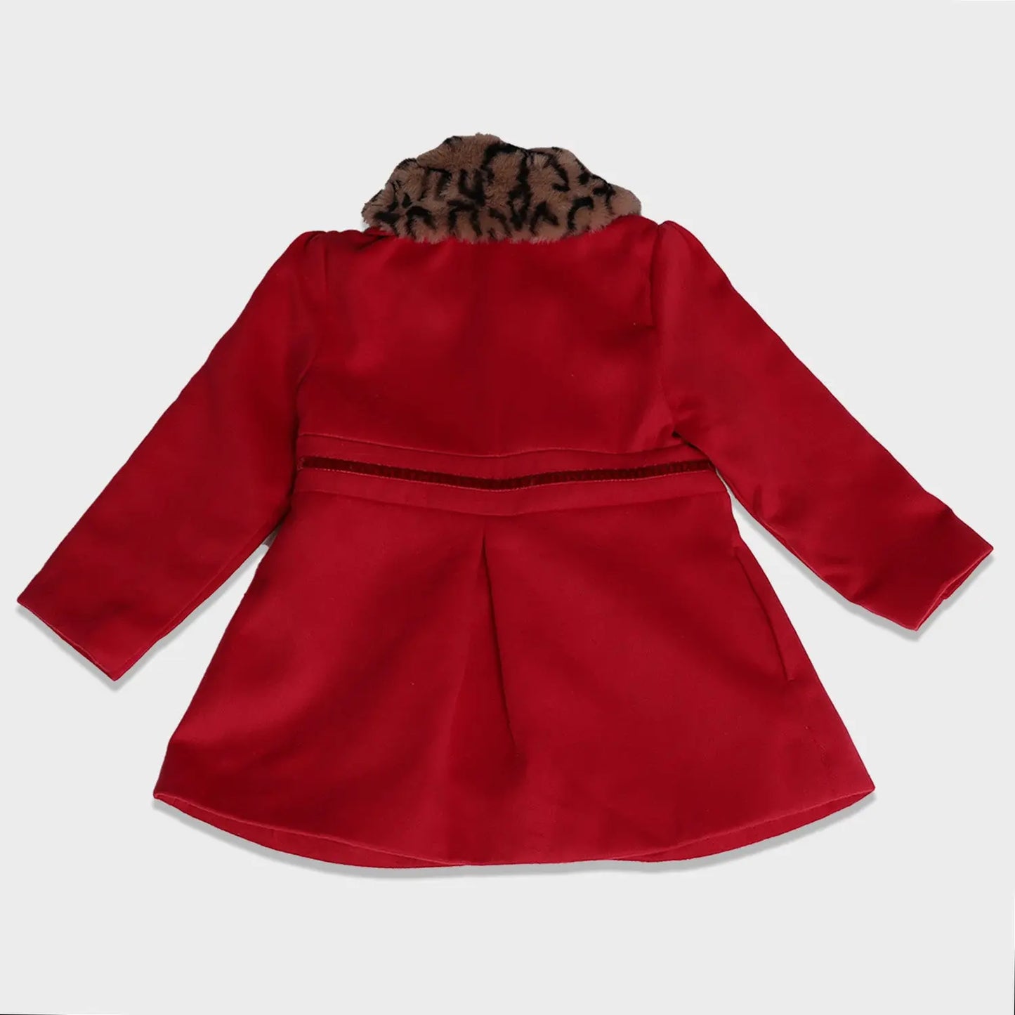 Tiffany Red Jacket with Faux Fur Collar - Toddler Girl Ollies Place