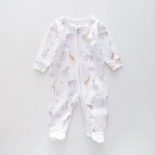 Tiny Safari, Baby Zip Romper Ollies Place