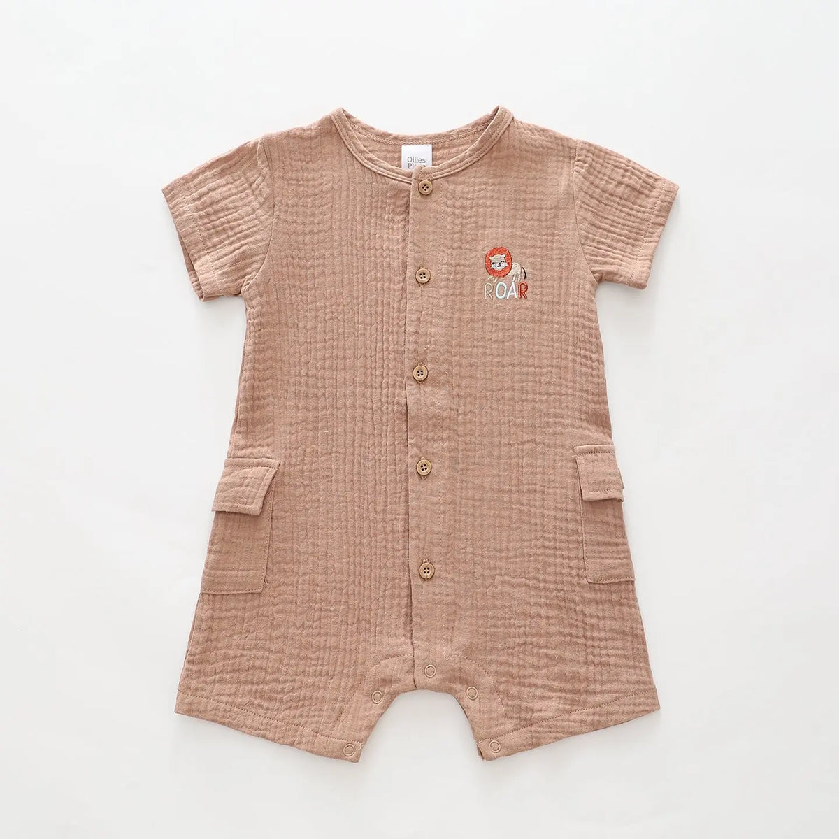 Tiny Trekker Cheesecloth Short Romper Ollies Place