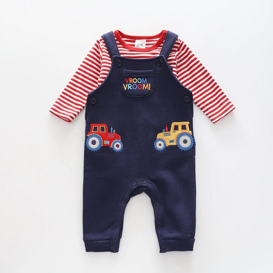 Tractor Time Babys' Overalls Set Ollies Place