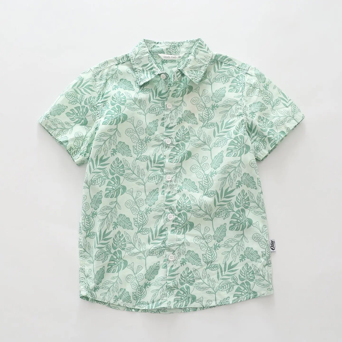 Tropical Leaves Hawaiian Shirt Ollies Place