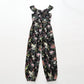 Tropical Print Black Jumpsuit Ollies Place