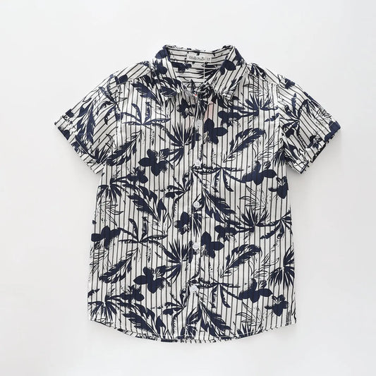 Tropical Print Collared Shirt Ollies Place