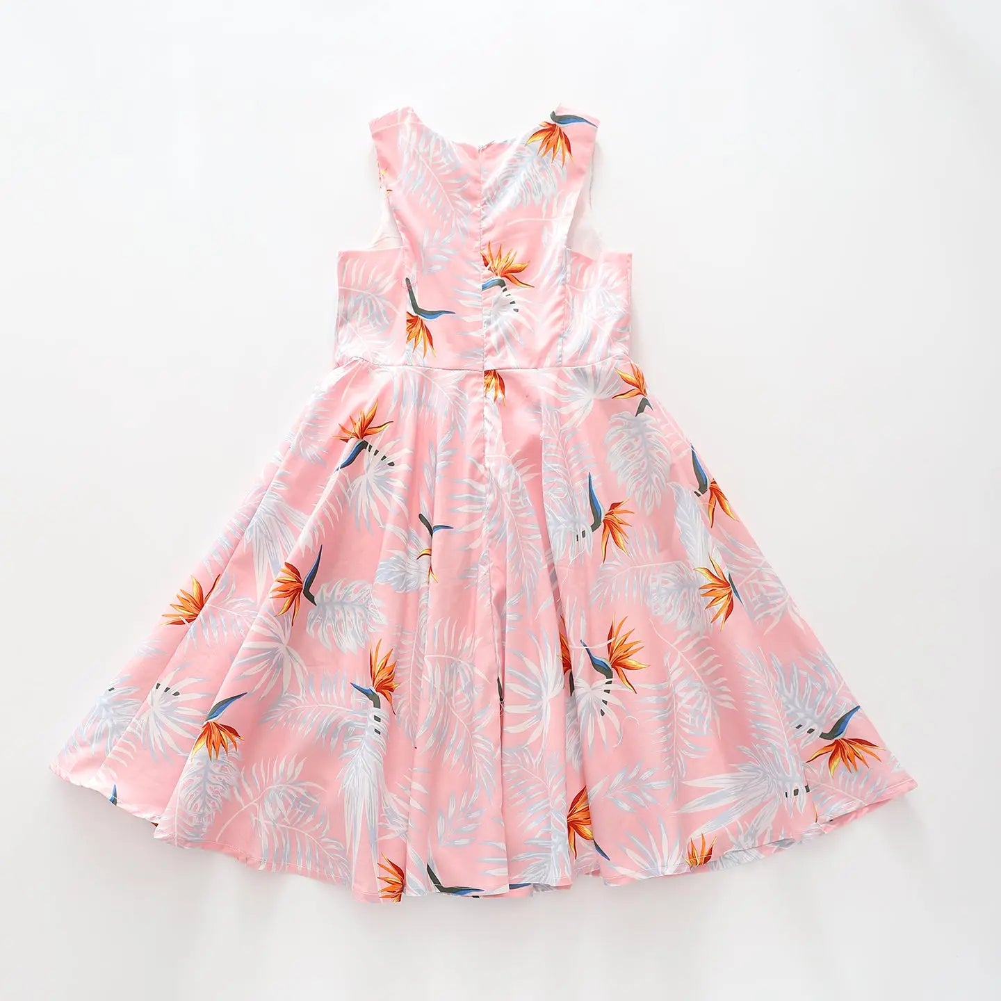 Tropical Print Pink Skater Dress Ollies Place