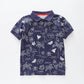 Tropical Print Polo T-shirt Ollies Place