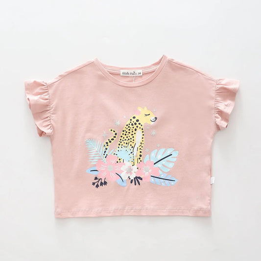 Tropical Vibes Crop Tee Ollies Place
