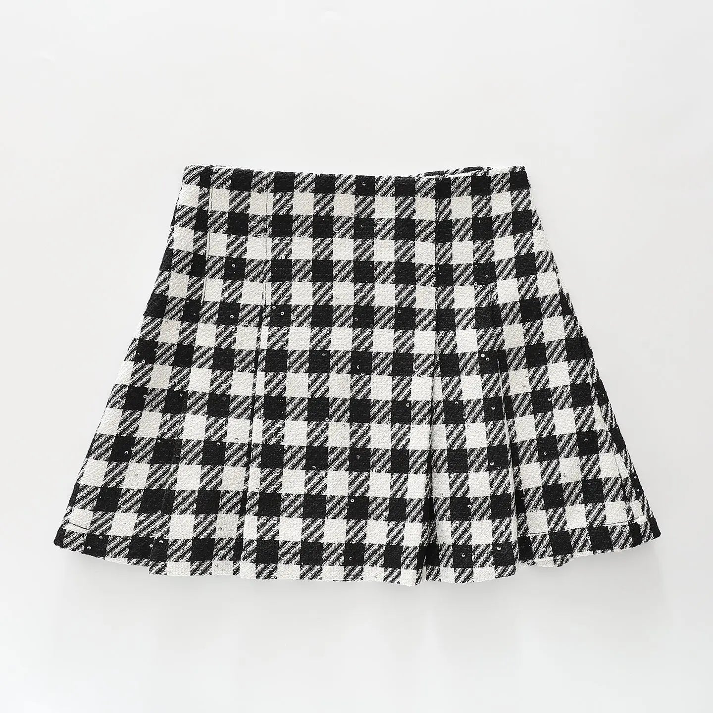 Tweed Check Mini Skirt Ollies Place