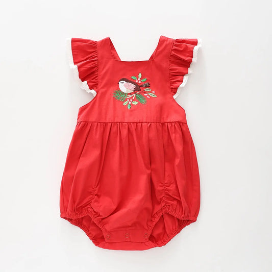 Tweet Christmas Ruffle Romper Ollies Place