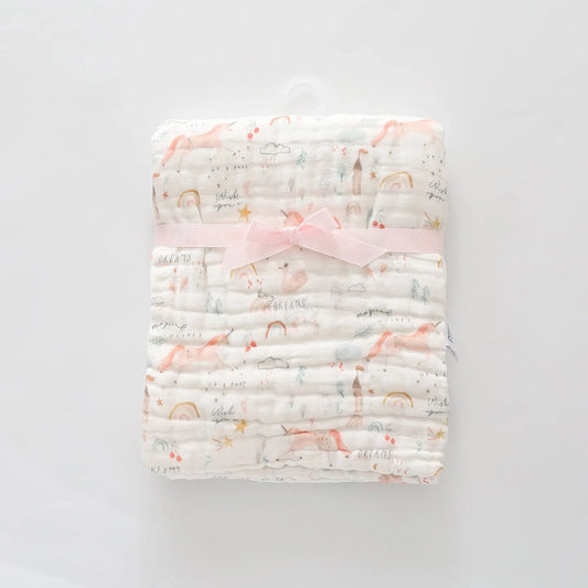 Unicorn Cheesecloth Wrap (105cm x 105cm) Ollies Place