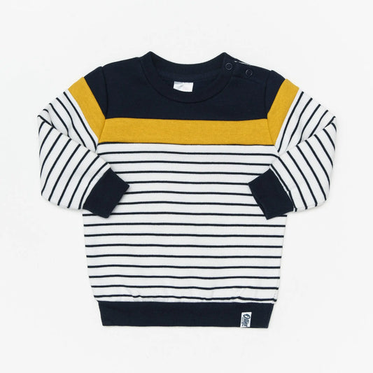 Varsity Kid Navy Striped Sweater Top - Toddler Boy Ollies Place