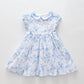 Vintage Blue Floral Dress Ollies Place