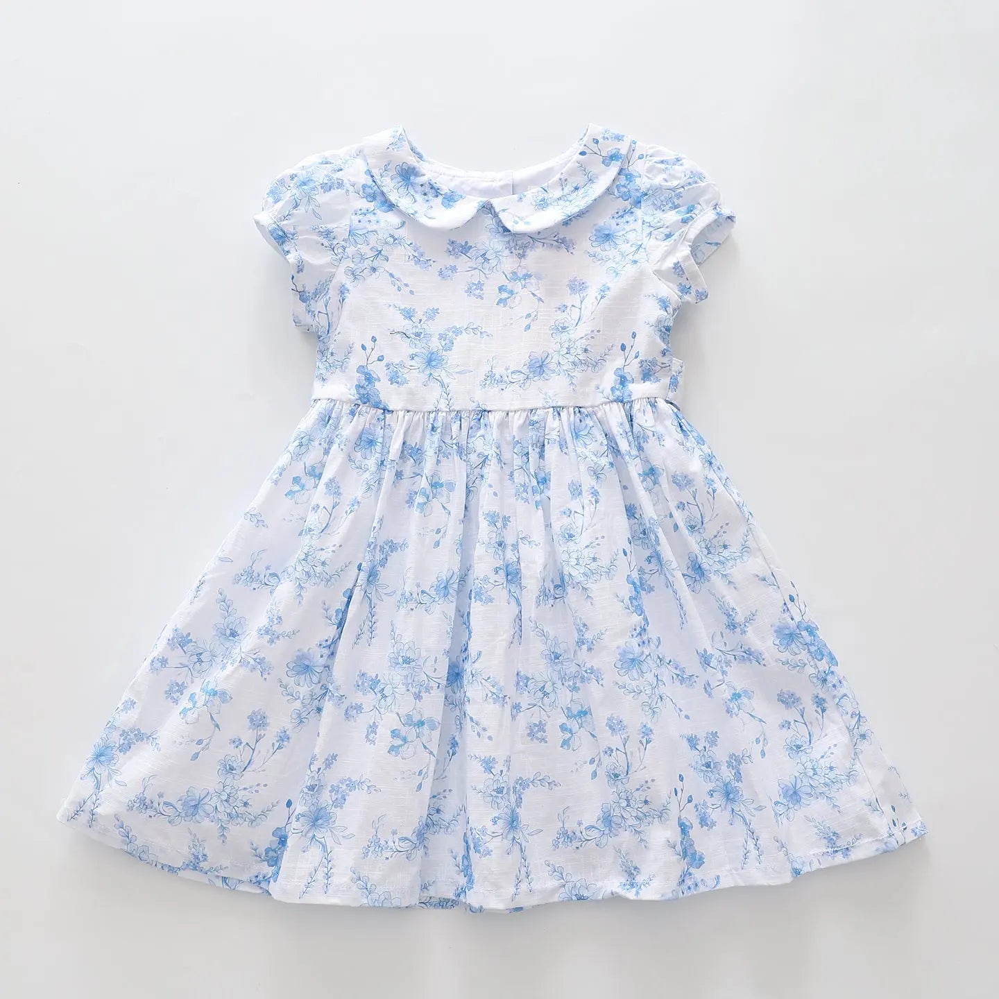 Vintage Blue Floral Dress Ollies Place