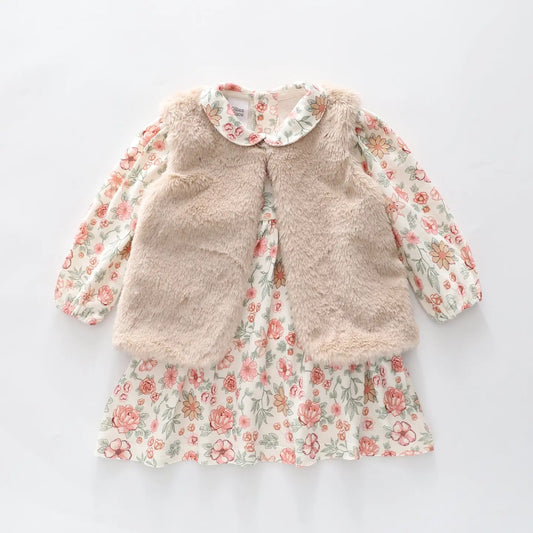 Vintage Dress and Vest Set Ollies Place