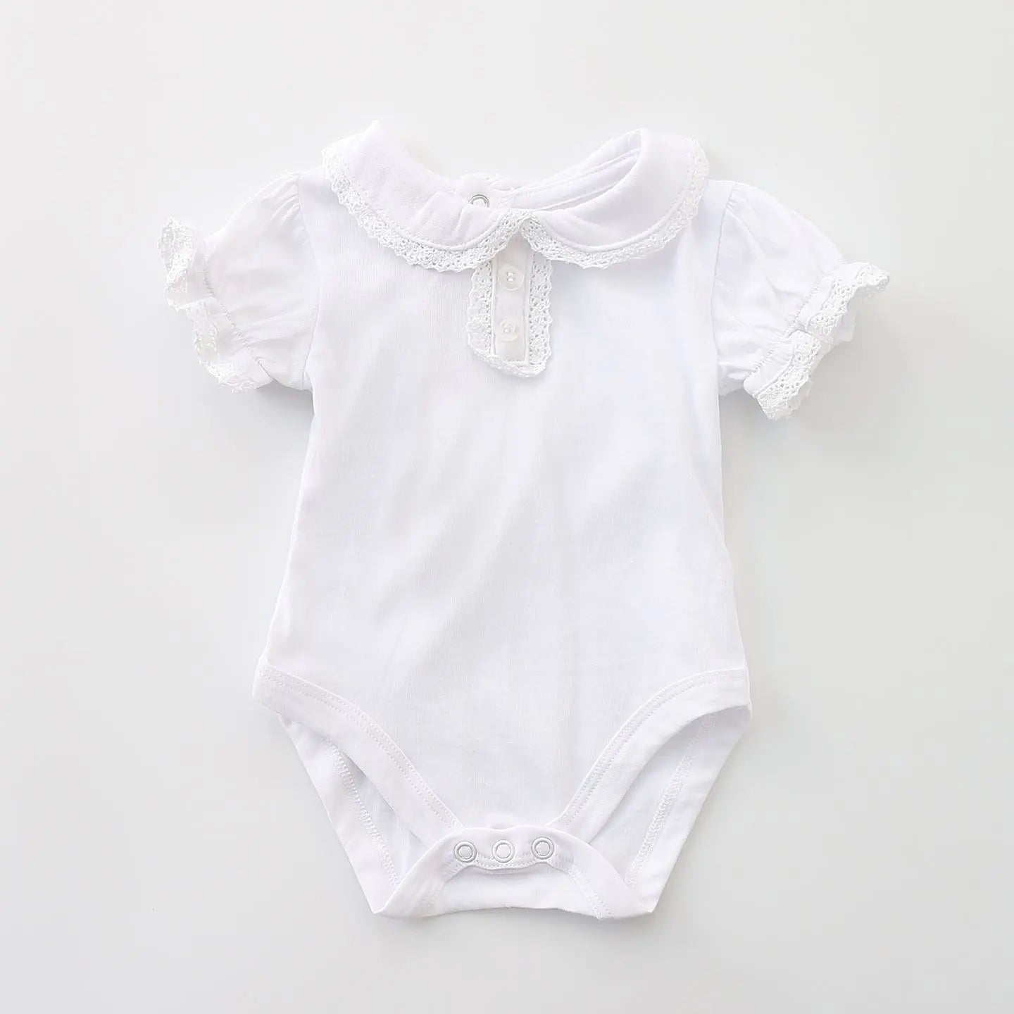 Vintage Inspired White Bodysuit Ollies Place