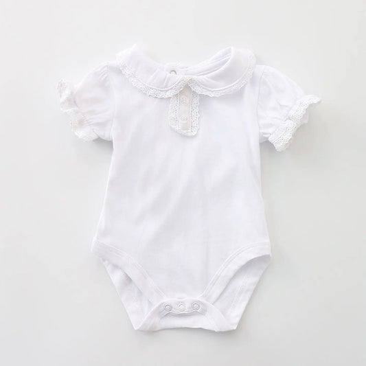 Vintage Inspired White Bodysuit Ollies Place