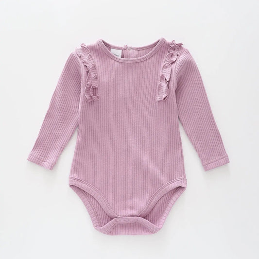 Vintage Mauve Rib Bodysuit Ollies Place