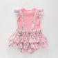 Vintage Pink Ruffle Romper Ollies Place