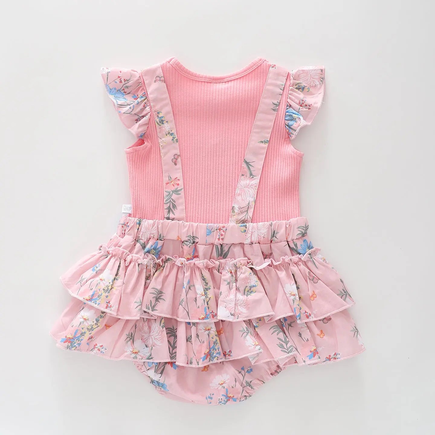 Vintage Pink Ruffle Romper Ollies Place