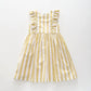 Vintage Yellow Striped Dress Ollies Place