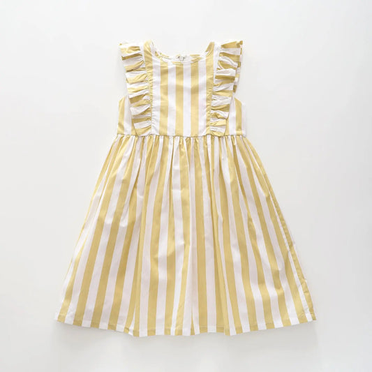 Vintage Yellow Striped Dress Ollies Place