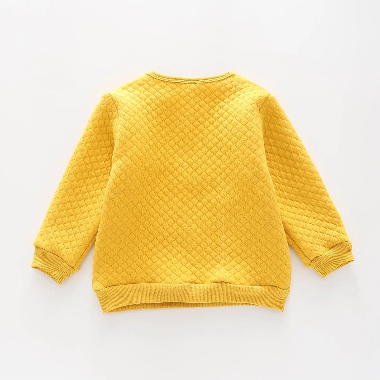 Vroom! Mustard Quilted Sweater Top - Baby Boy Ollies Place