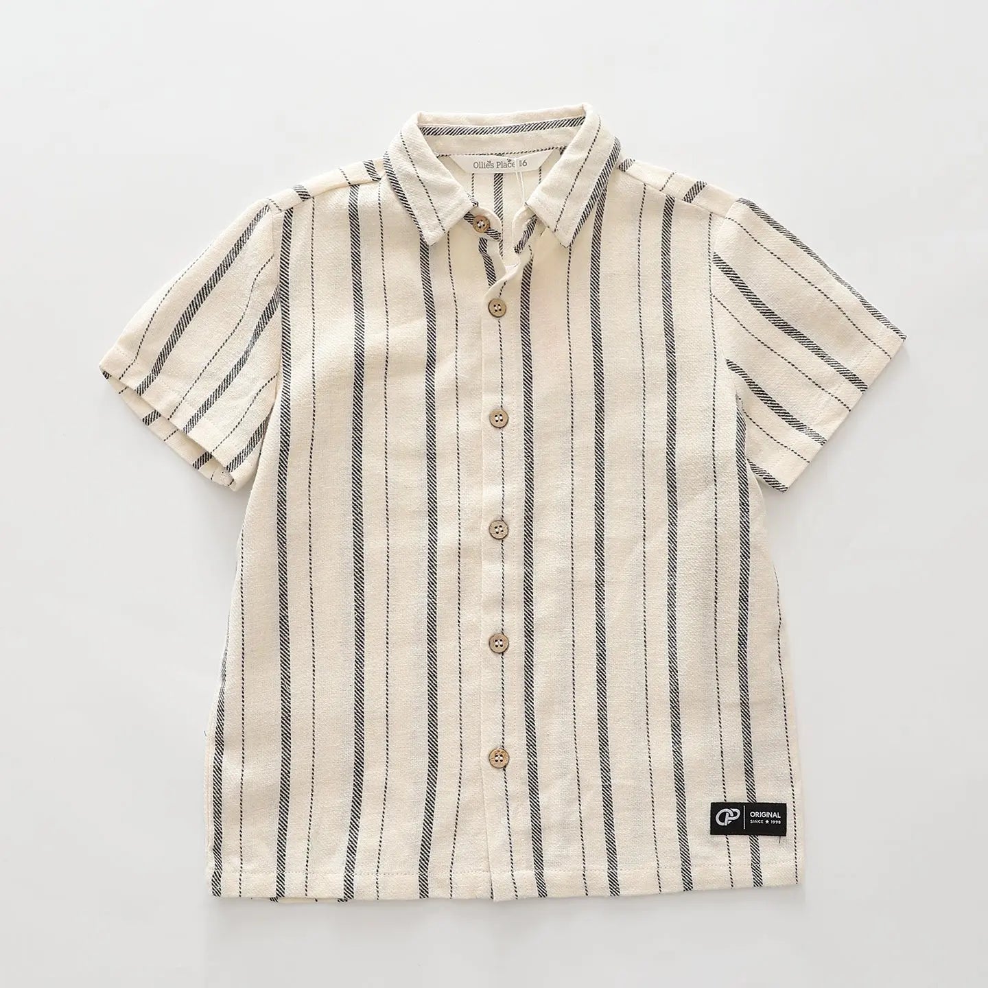 Weekender Striped Collared Shirt Ollies Place