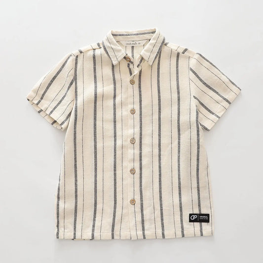 Weekender Striped Collared Shirt Ollies Place