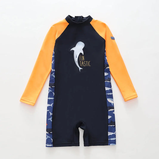 Whale Shark Long Sleeve Swimsuit Ollies Place