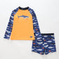 Whale Shark Rash Top with Shorts Swimwear Ollies Place
