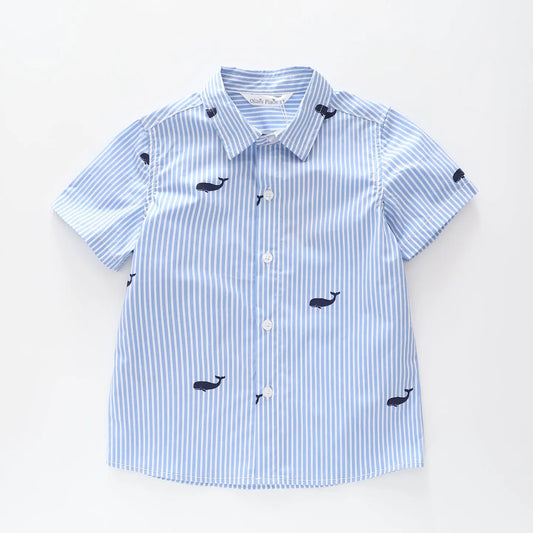Whale Time Collared Shirt Ollies Place