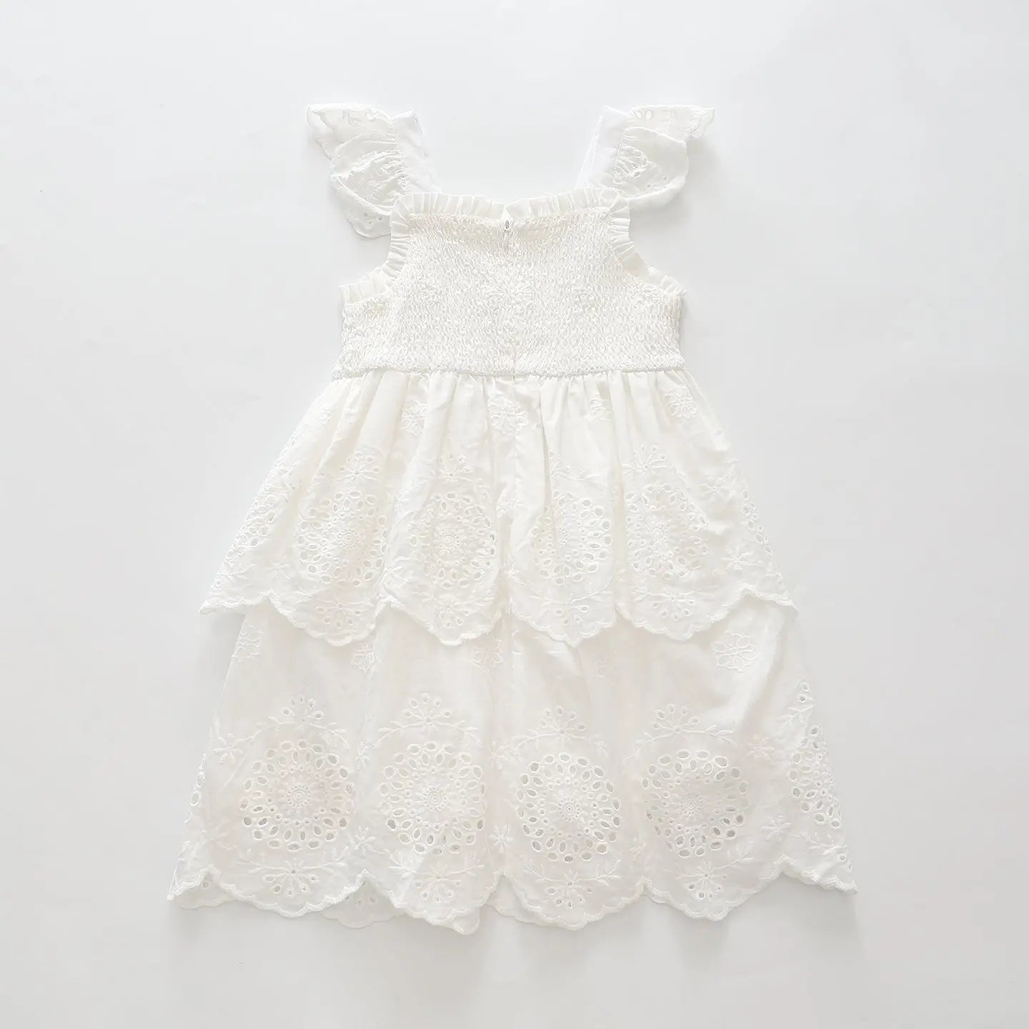 White Broderie Anglaise Cotton Dress Ollies Place