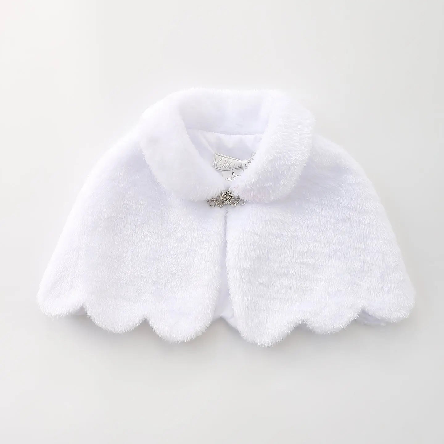 White Faux Fur Stole Cape Ollies Place