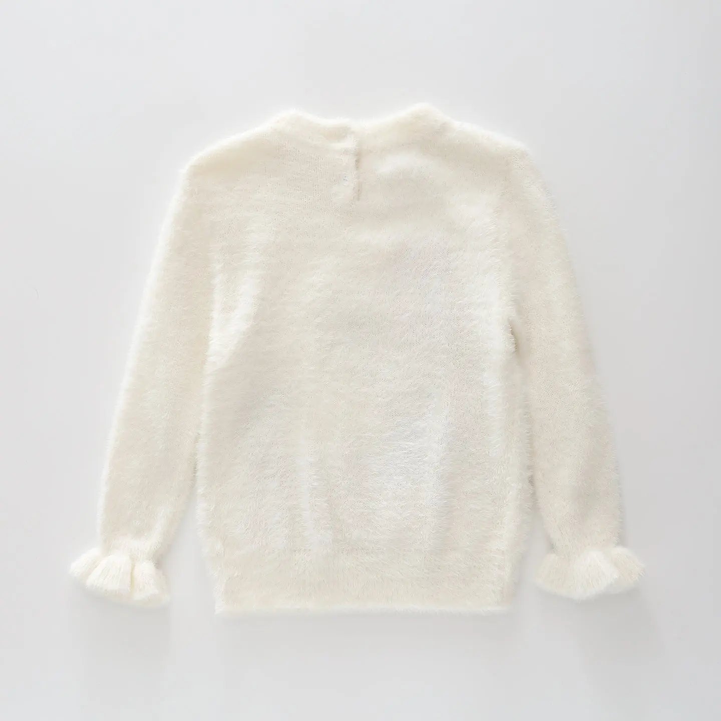 White Fluffy Knit Jumper Ollies Place