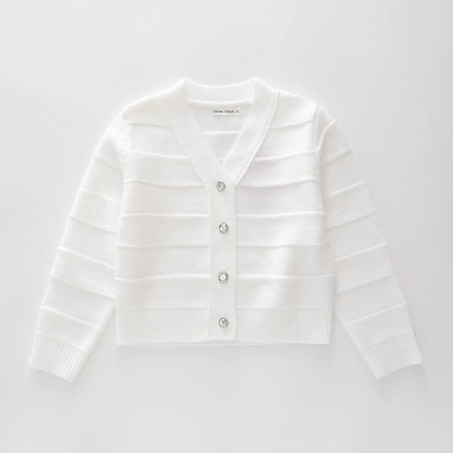 White Knit Cardigan Ollies Place