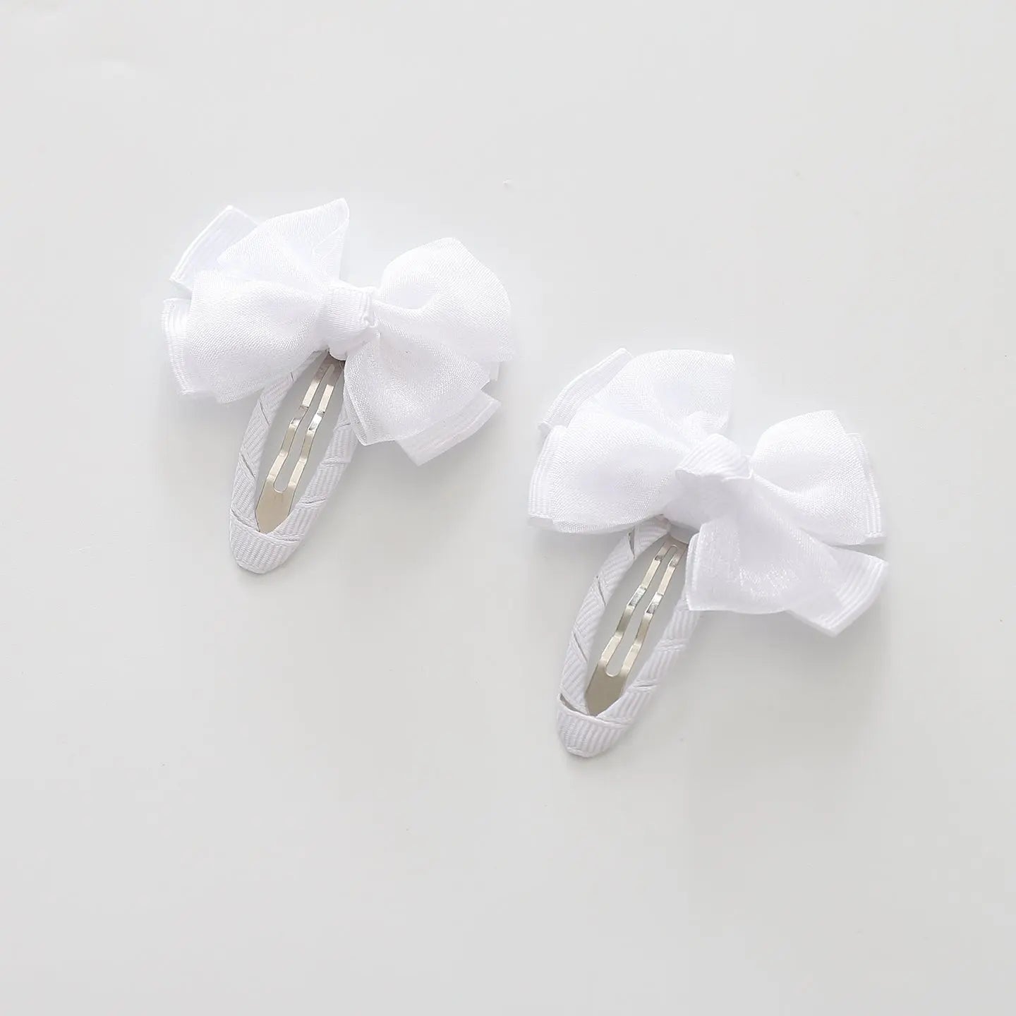 White Layered Bow Hair Clips 2 Pack Ollies Place
