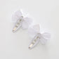 White Layered Bow Hair Clips 2 Pack Ollies Place