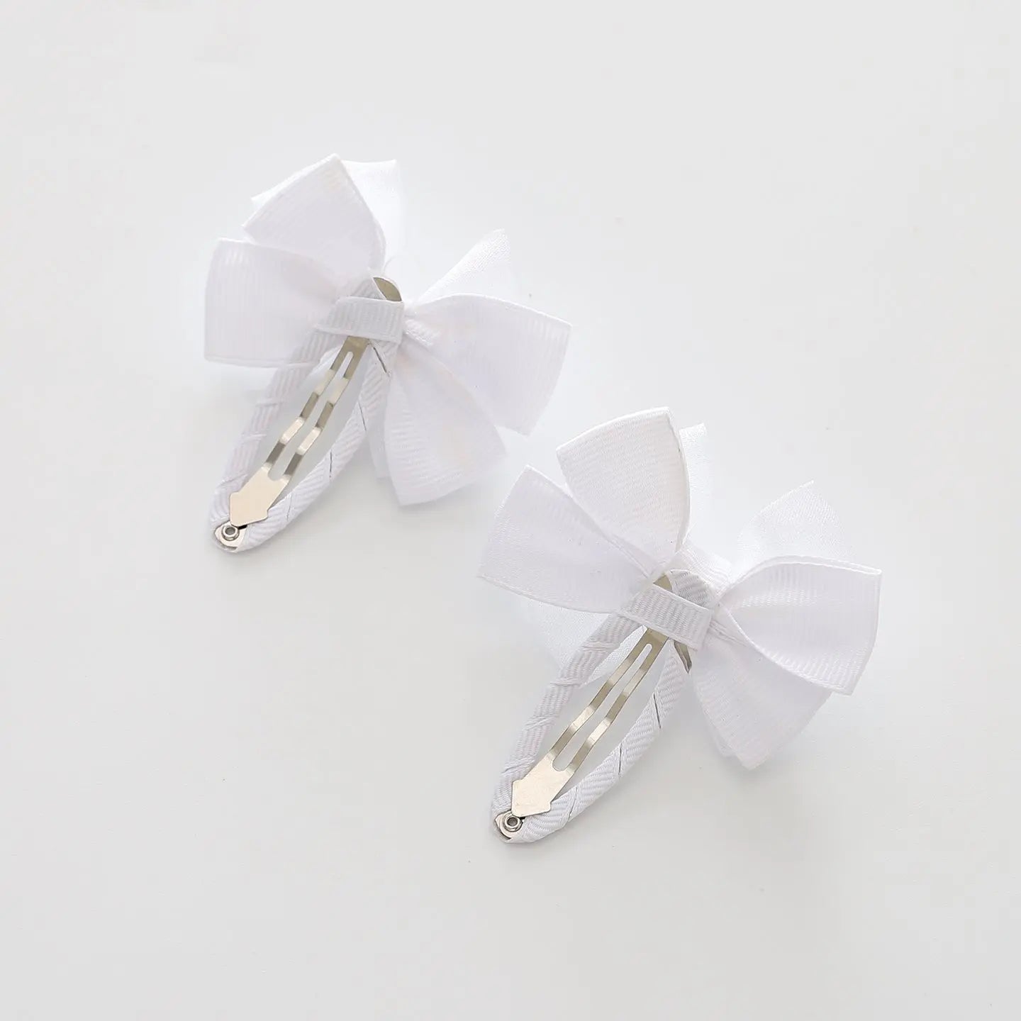 White Layered Bow Hair Clips 2 Pack Ollies Place