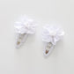 White Rosette Hair Clips 2 Pack Ollies Place