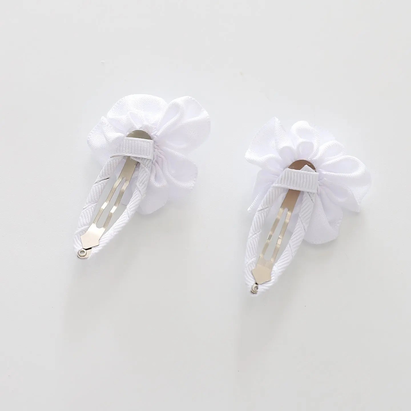 White Rosette Hair Clips 2 Pack Ollies Place