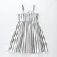 White and Blue Stripe Midi Dress Ollies Place
