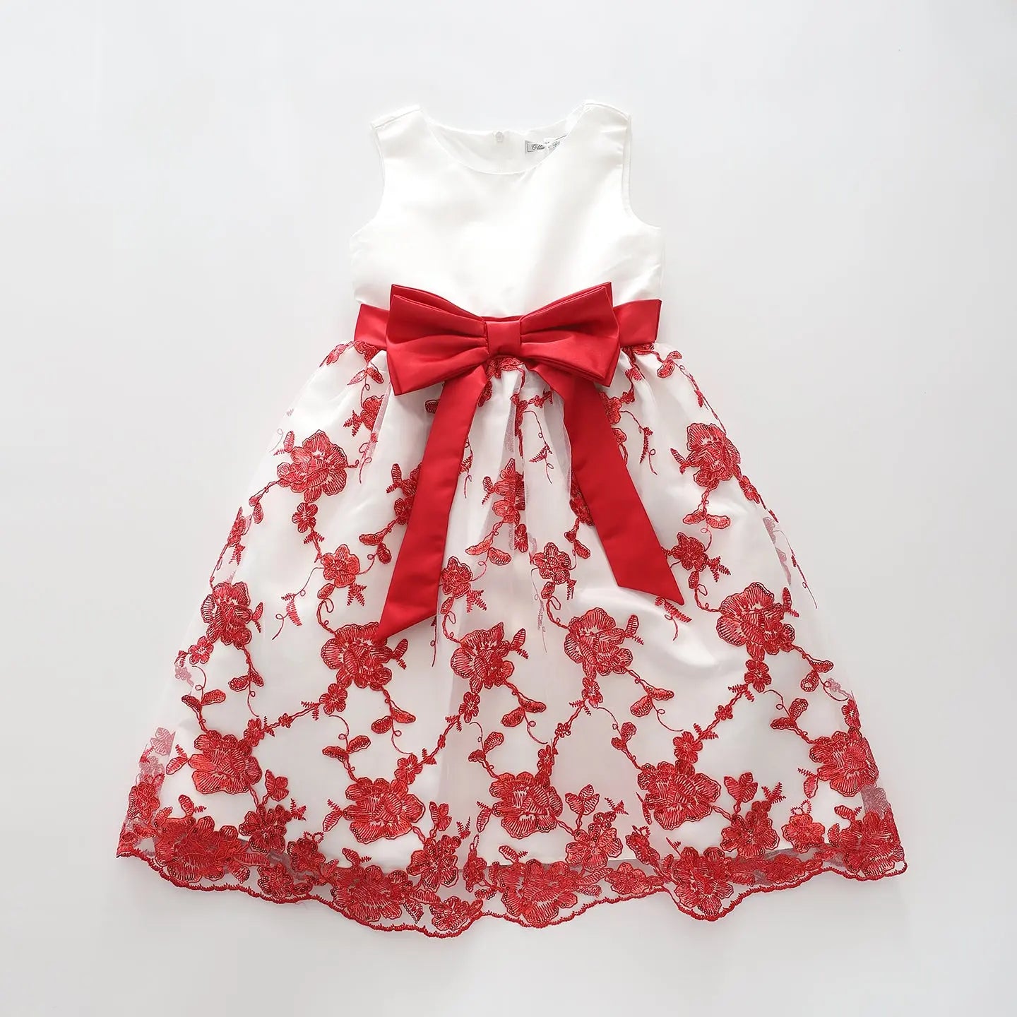 White and Red Lace Dress Ollies Place