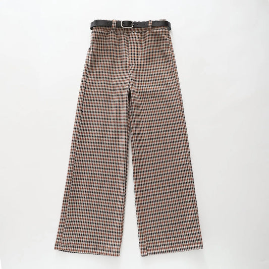 Wide Leg Check Pant Ollies Place