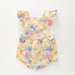 Yellow Floral Ruffle Romper Ollies Place