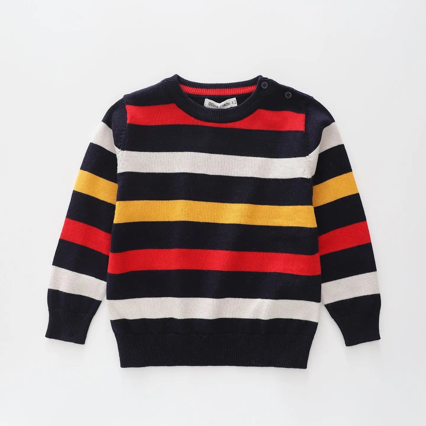 Yellow Stripe Knit Jumper Ollies Place