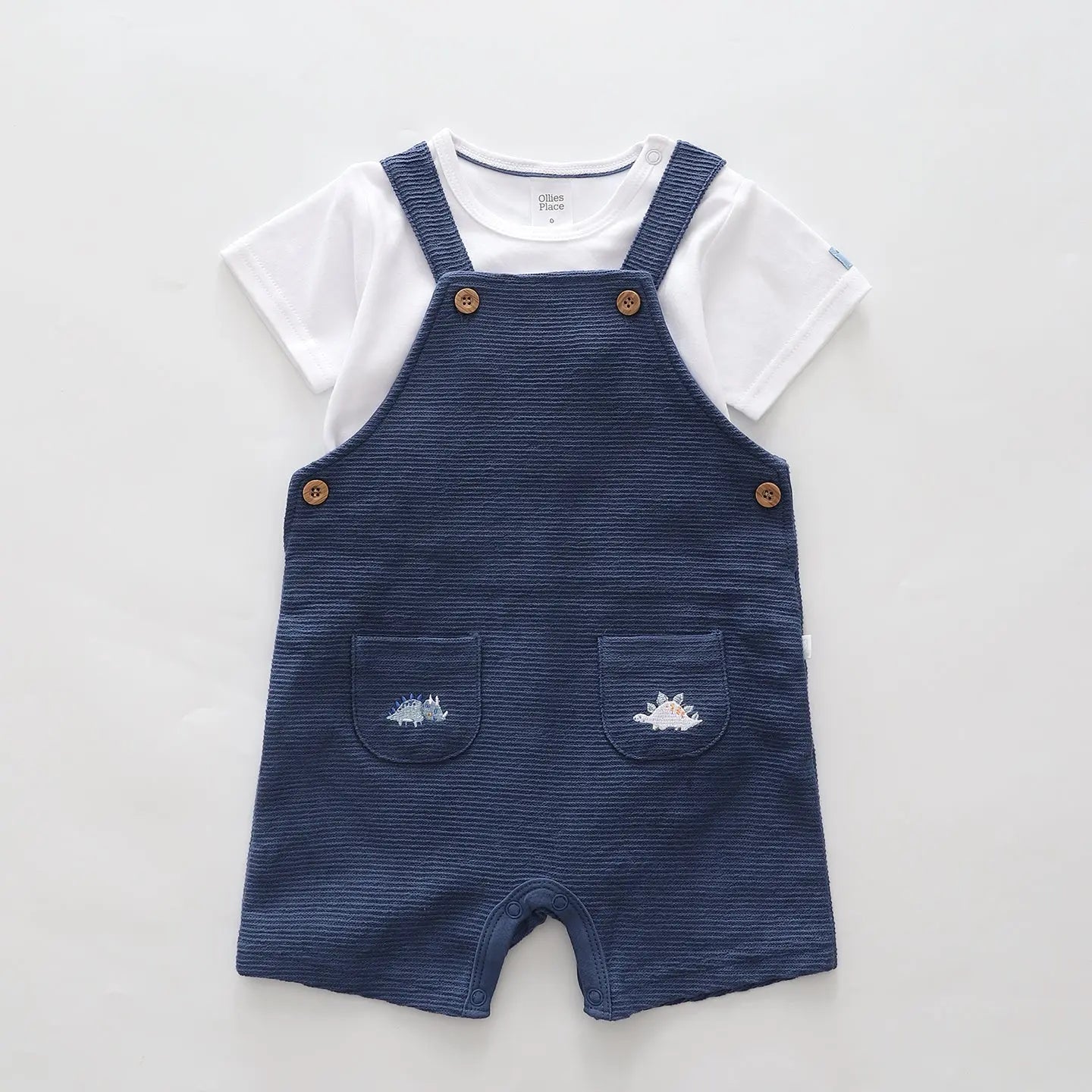 baby-boys-dino-blues-shortalls-set Ollies Place