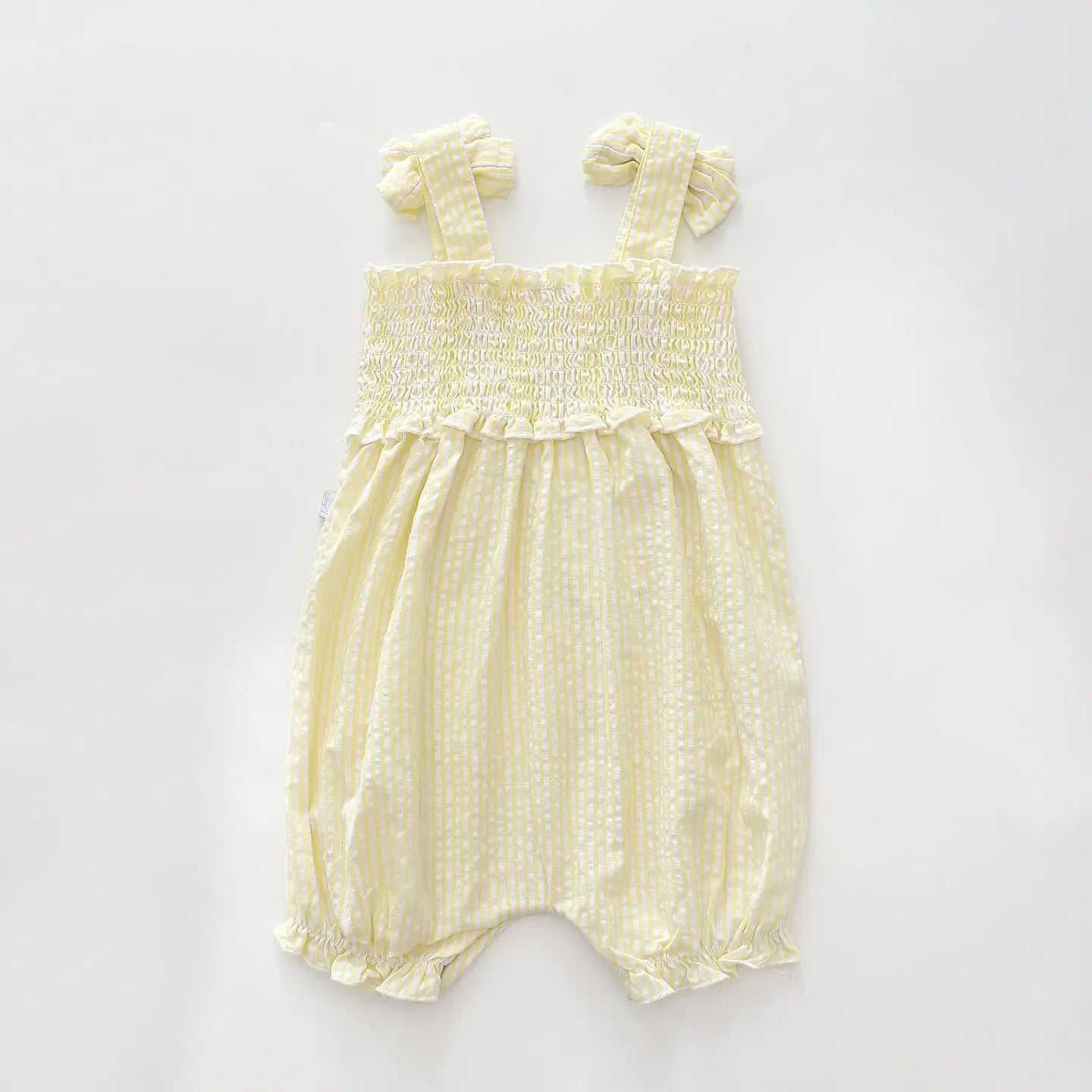 baby-yellow-seersucker-short-romper Ollies Place