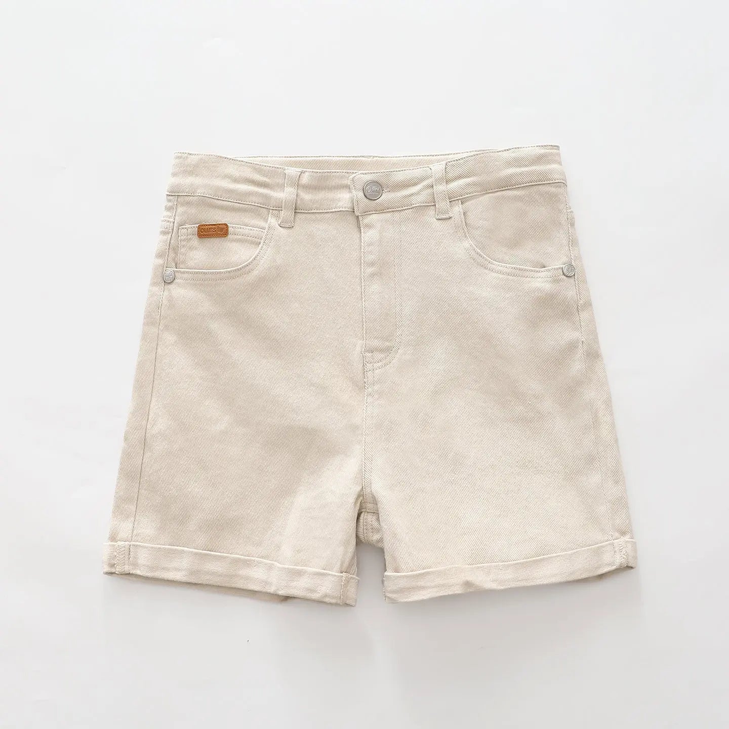 girls-beige-stretch-woven-shorts Ollies Place