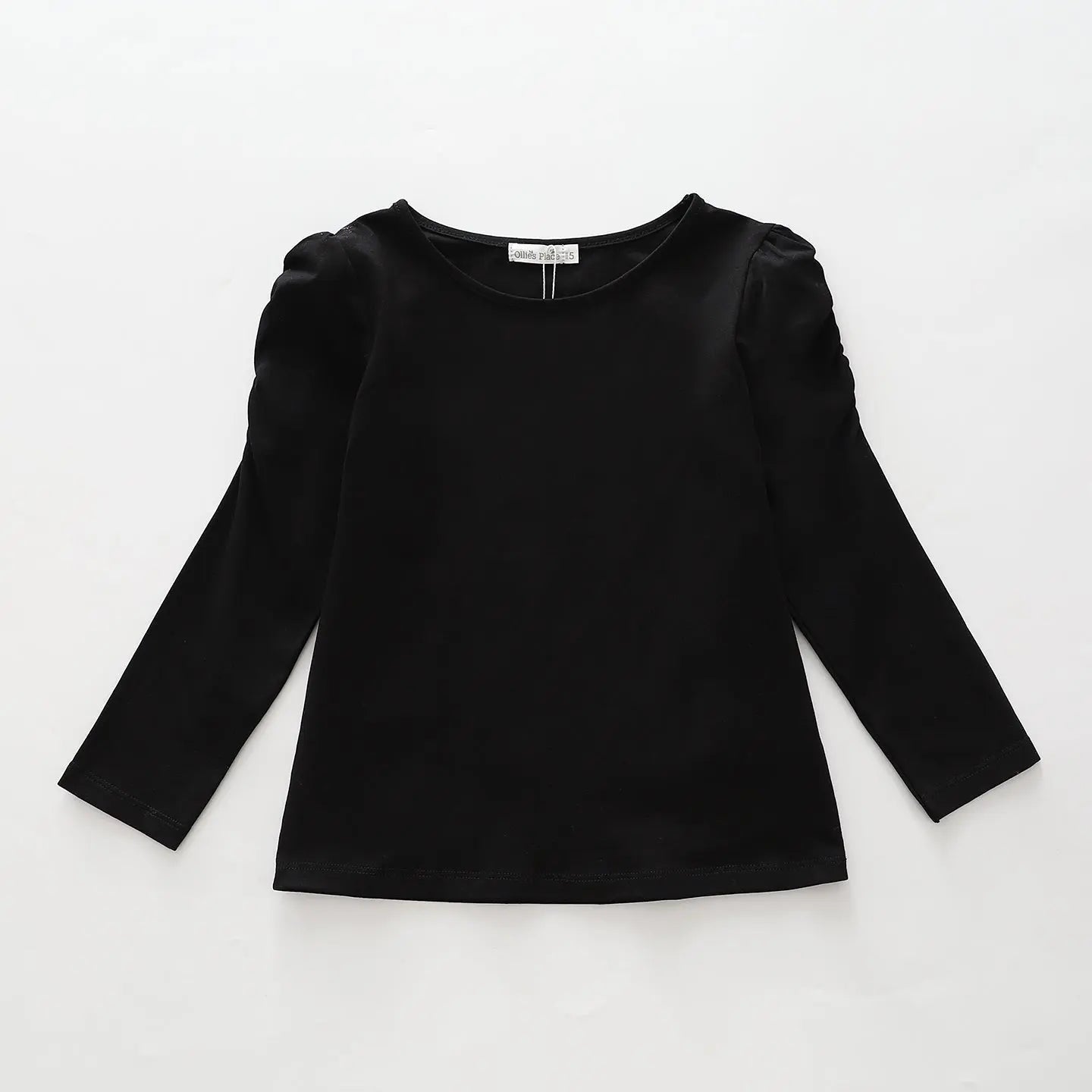 girls-black-puff-sleeve-long-sleeve-top Ollies Place