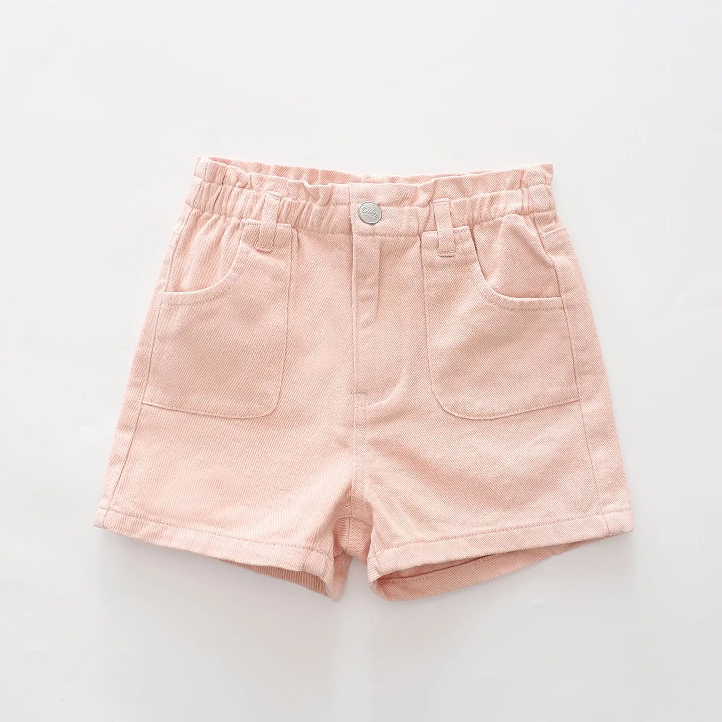 girls-peachy-pink-denim-shorts Ollies Place